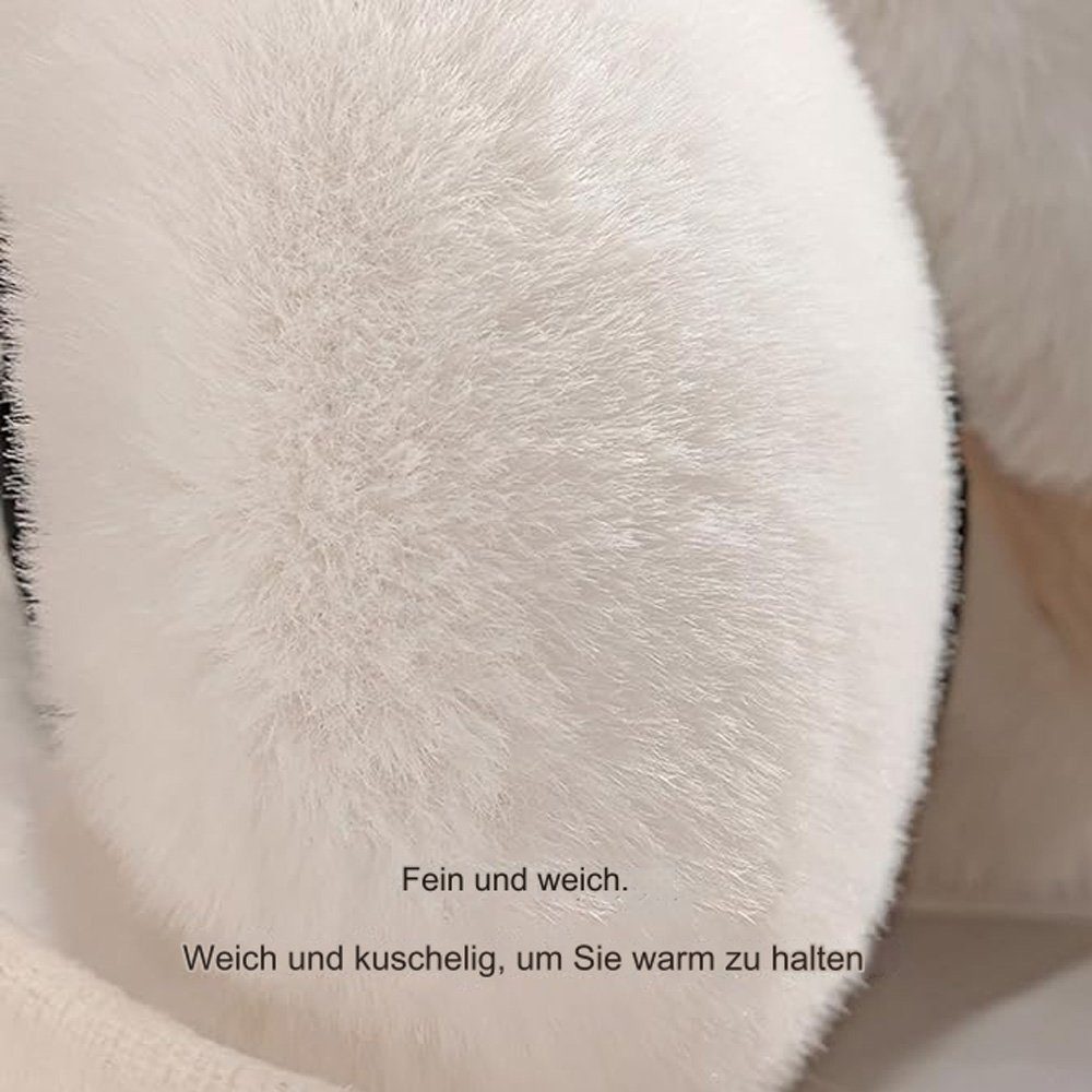 Tian Dee Ohrenwärmer Winter Ohrenwärmer Damen Faltbare Warme Ohrenschützer Plüsch Earmuffs