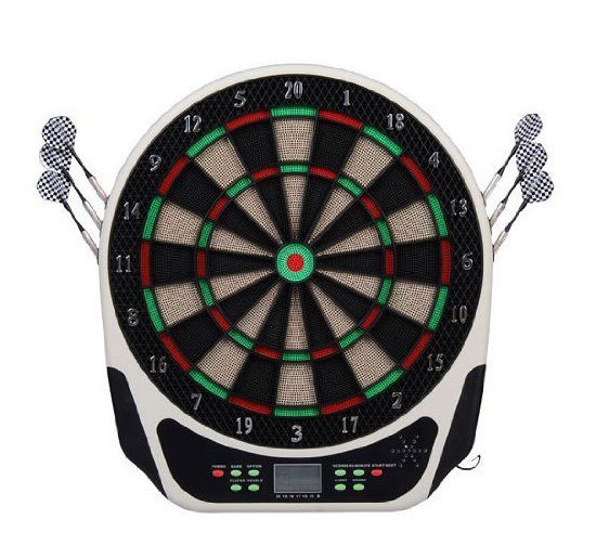 HOMCOM Elektronische Dartscheibe mit LED-Display für 8 Spieler mehrfarbig 44L x 50B x 3,2H cm