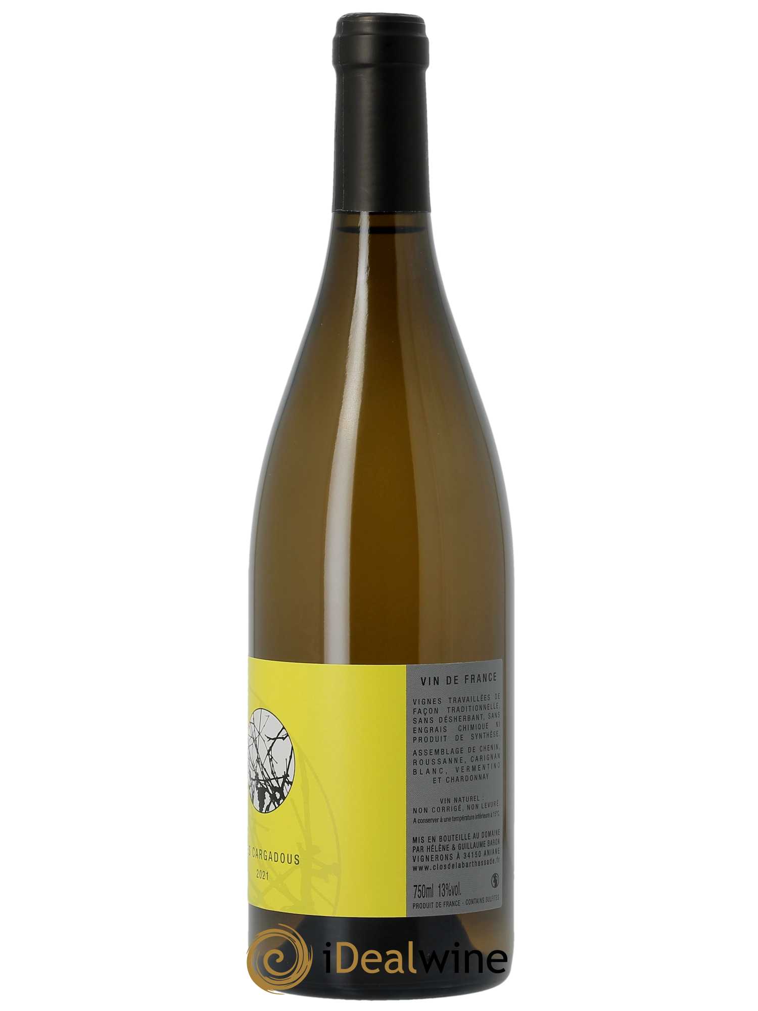 IGP Pays d'Hérault Les Cargadous Le Clos de la Barthassade  2021 - Lot de 1 Bouteille