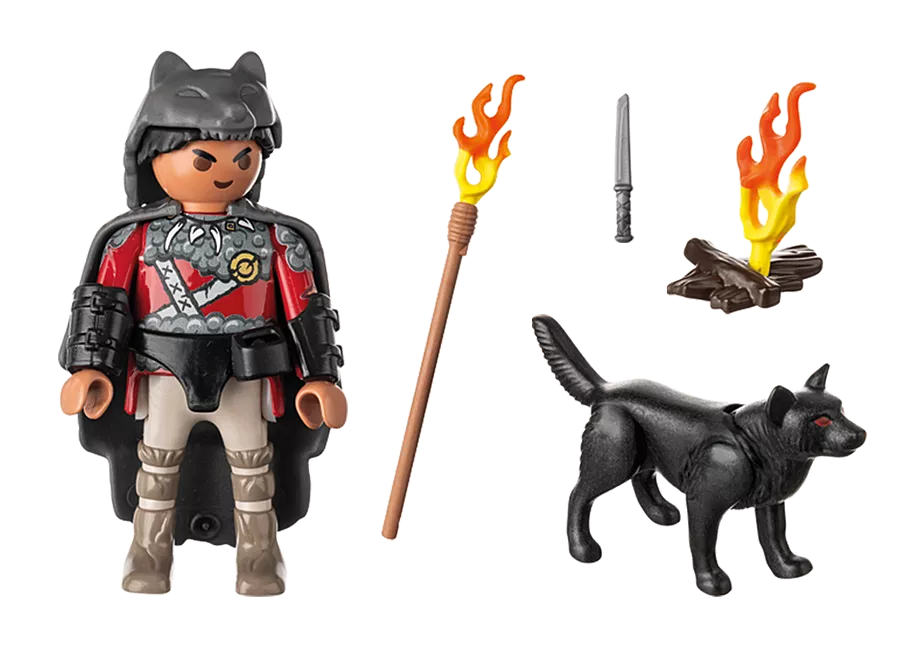 Krieger mit Wolf