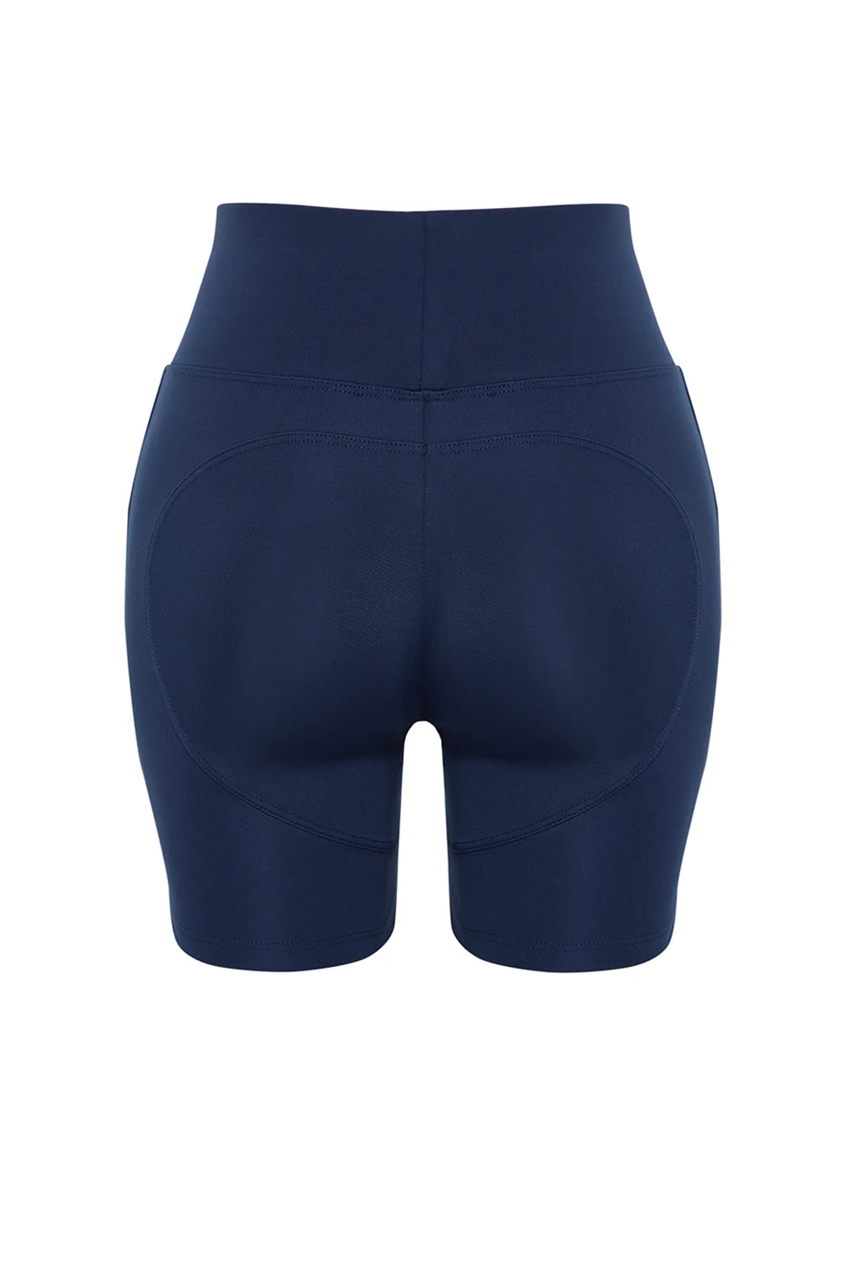 Trendyol Collection  Dunkelmarineblaue Leggings mit weiter Taille, elastischem Push-Up und Extra Restorer-Strick-Sportshorts THMSS24TY00038