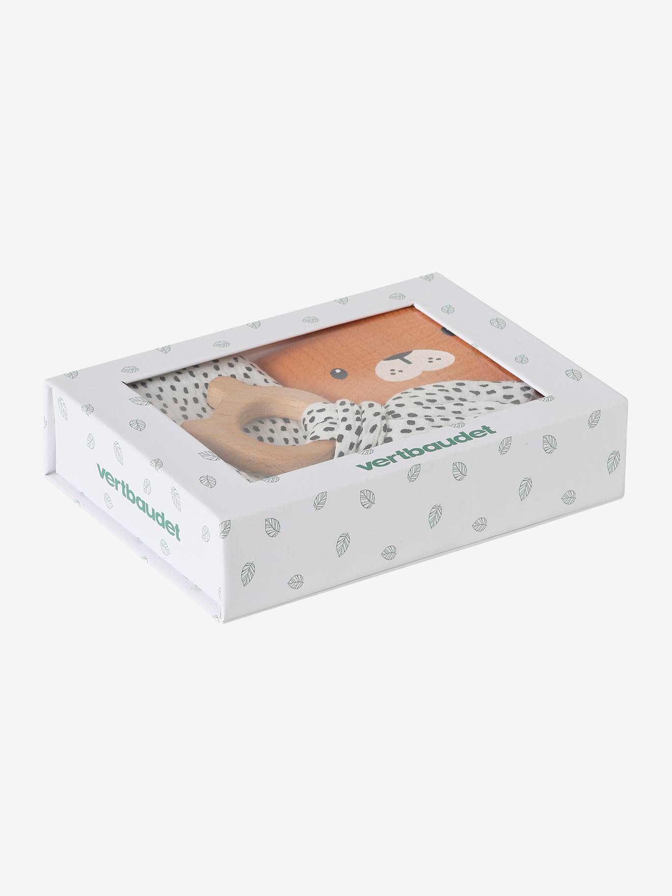 Vertbaudet Baby Geschenk-Set zur Geburt, personalisierbar Oeko-Tex - braun