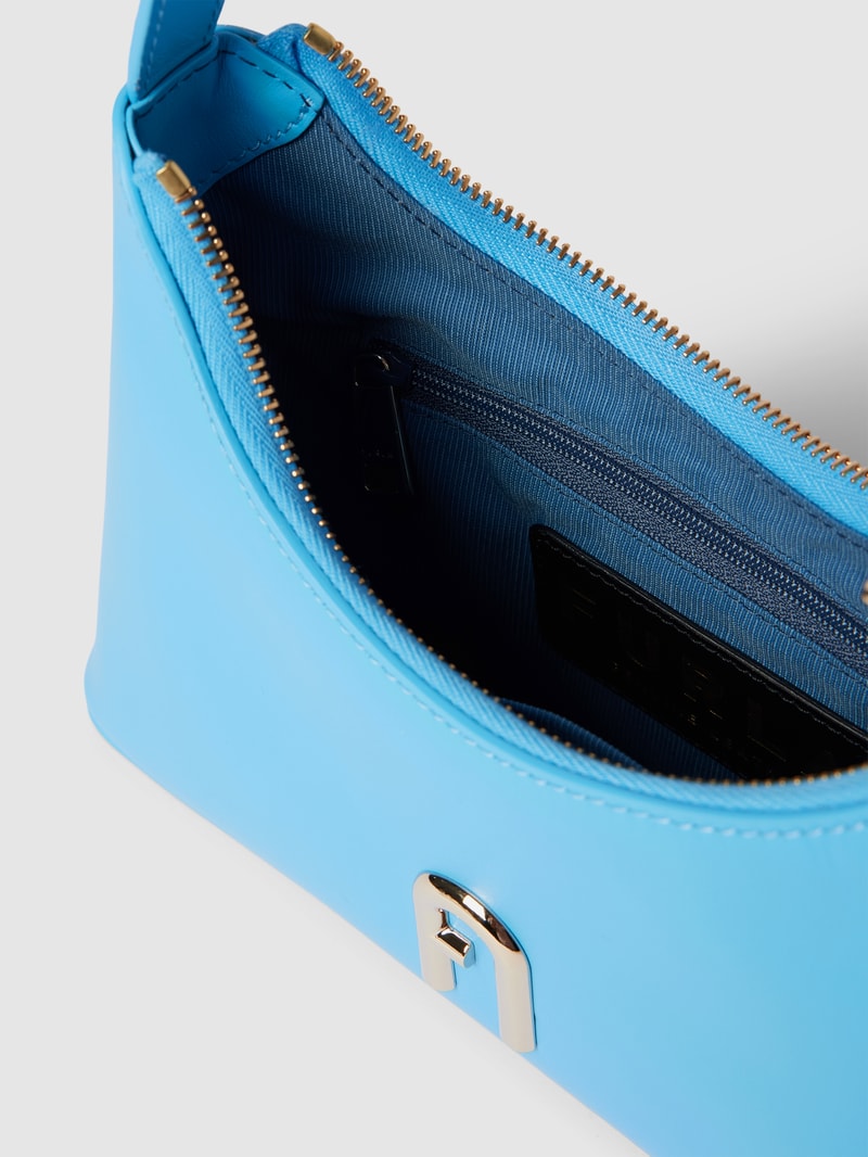 Handtasche mit Label-Detail Modell 'DIAMANTE' in aqua blau