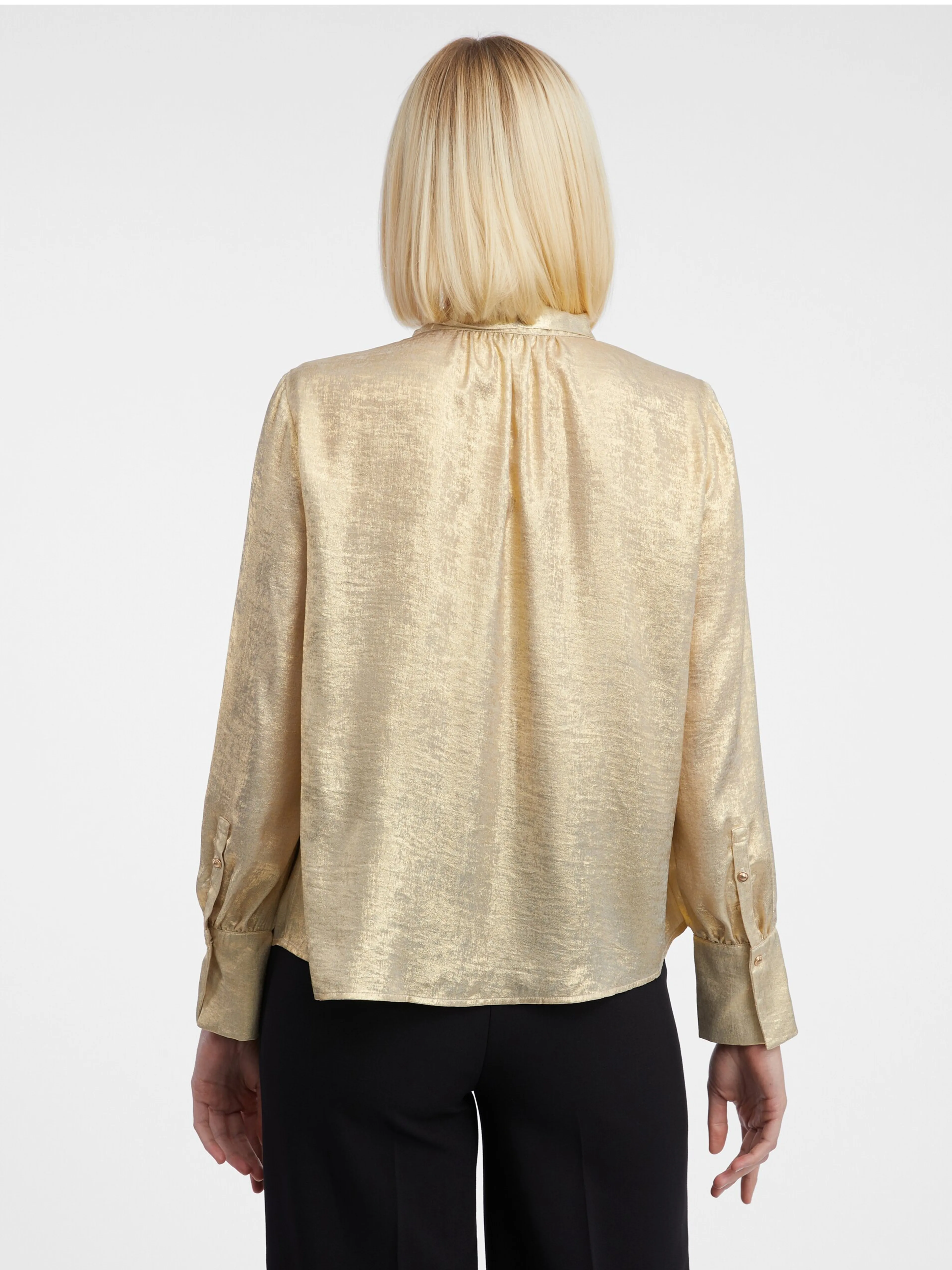 Damen-Satinbluse in Gold ORSAY