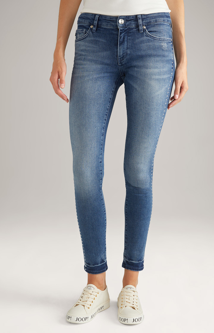Skinny-Jeans Sue in Washed Dark Blue