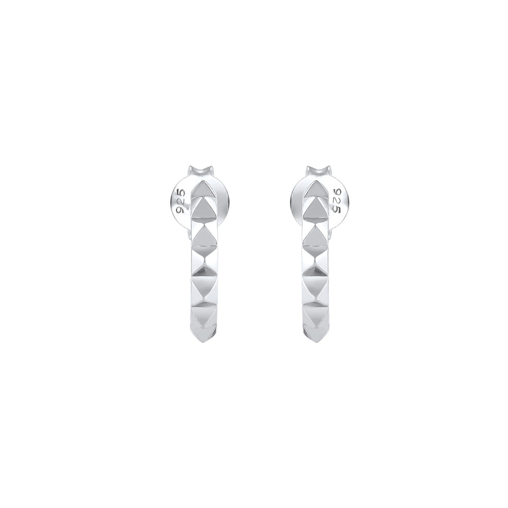 Elli Elli Boucles d'Oreilles Pyramides créoles à bouchons pour dames Tendance Geo Look Boucles d'oreilles