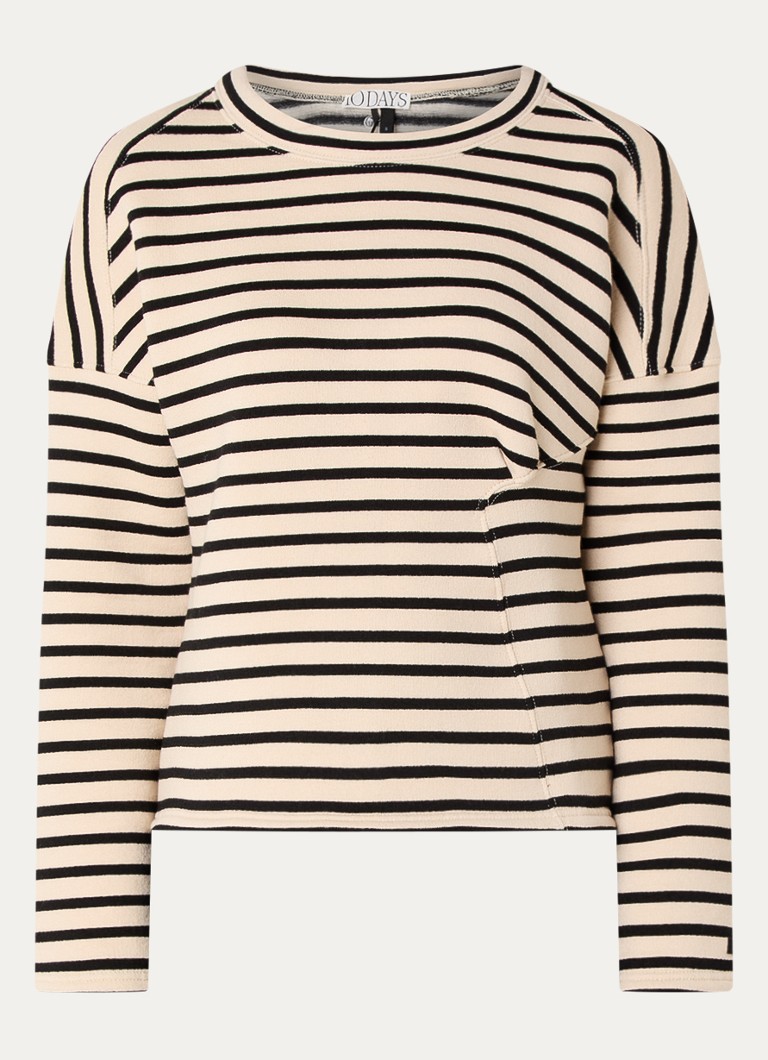 10DAYS Sweater with stripe print