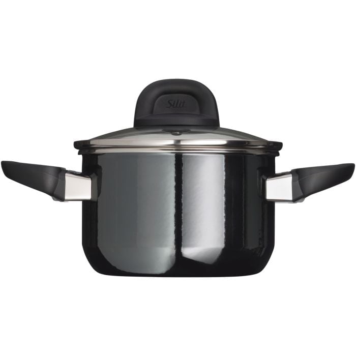 Silit Silargan® Modesto Kochtopf mit Deckel, 16 cm, Black
