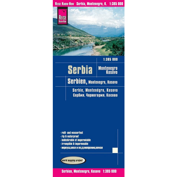 Reise Know-How Landkarte Serbien, Montenegro, Kosovo 1 : 385.000 - Straßenkarte