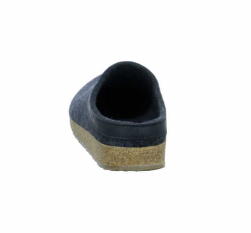 HAFLINGER Hausschuhe grau Torben-graphit Filz/Leder