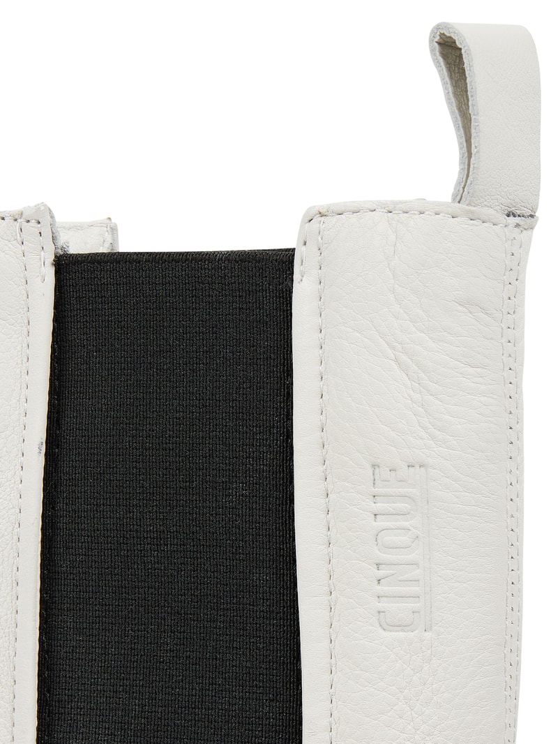 Chelsea Boots aus Leder in weiß