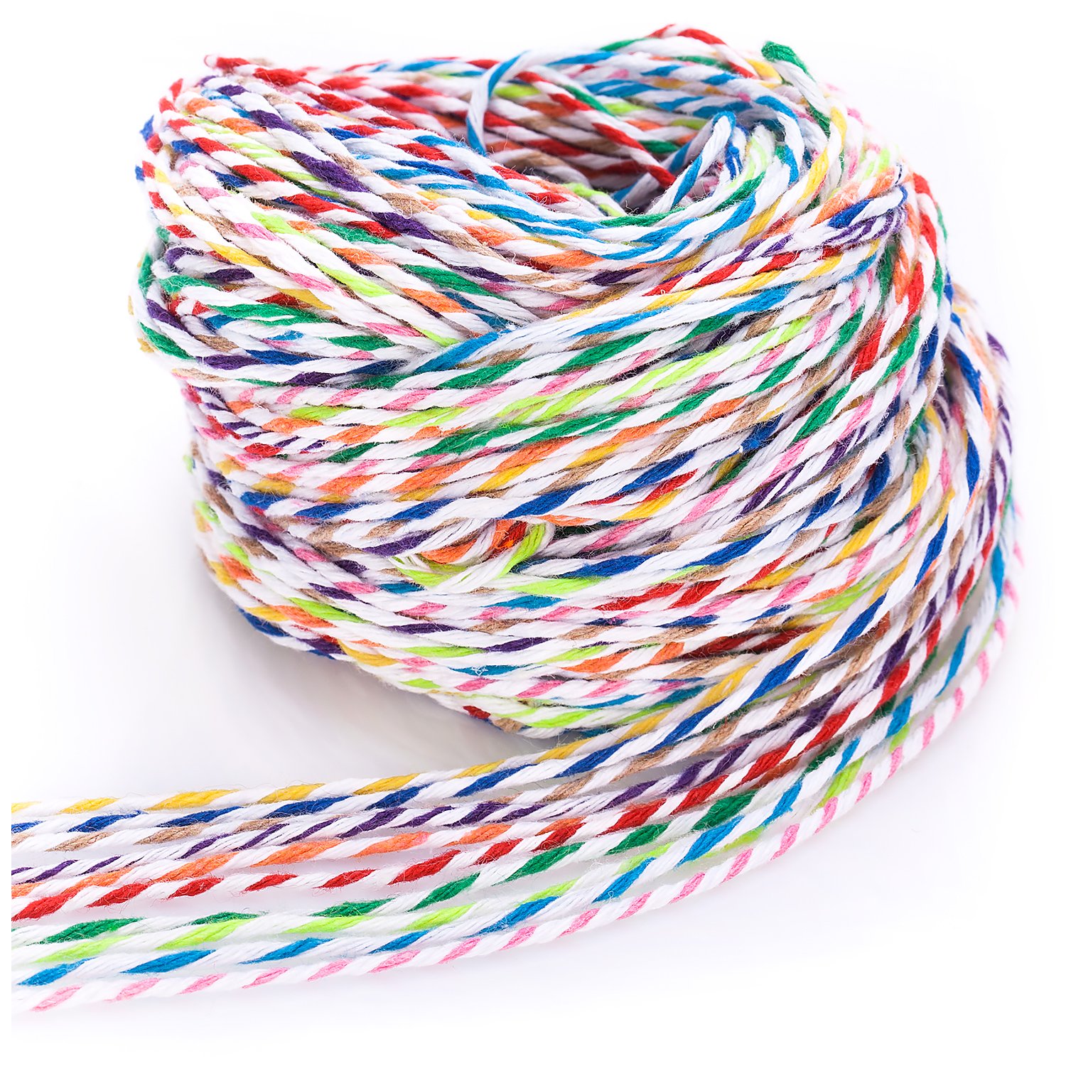 Baumwollkordelpaket, bunt, 2 mm, 10x 5 m