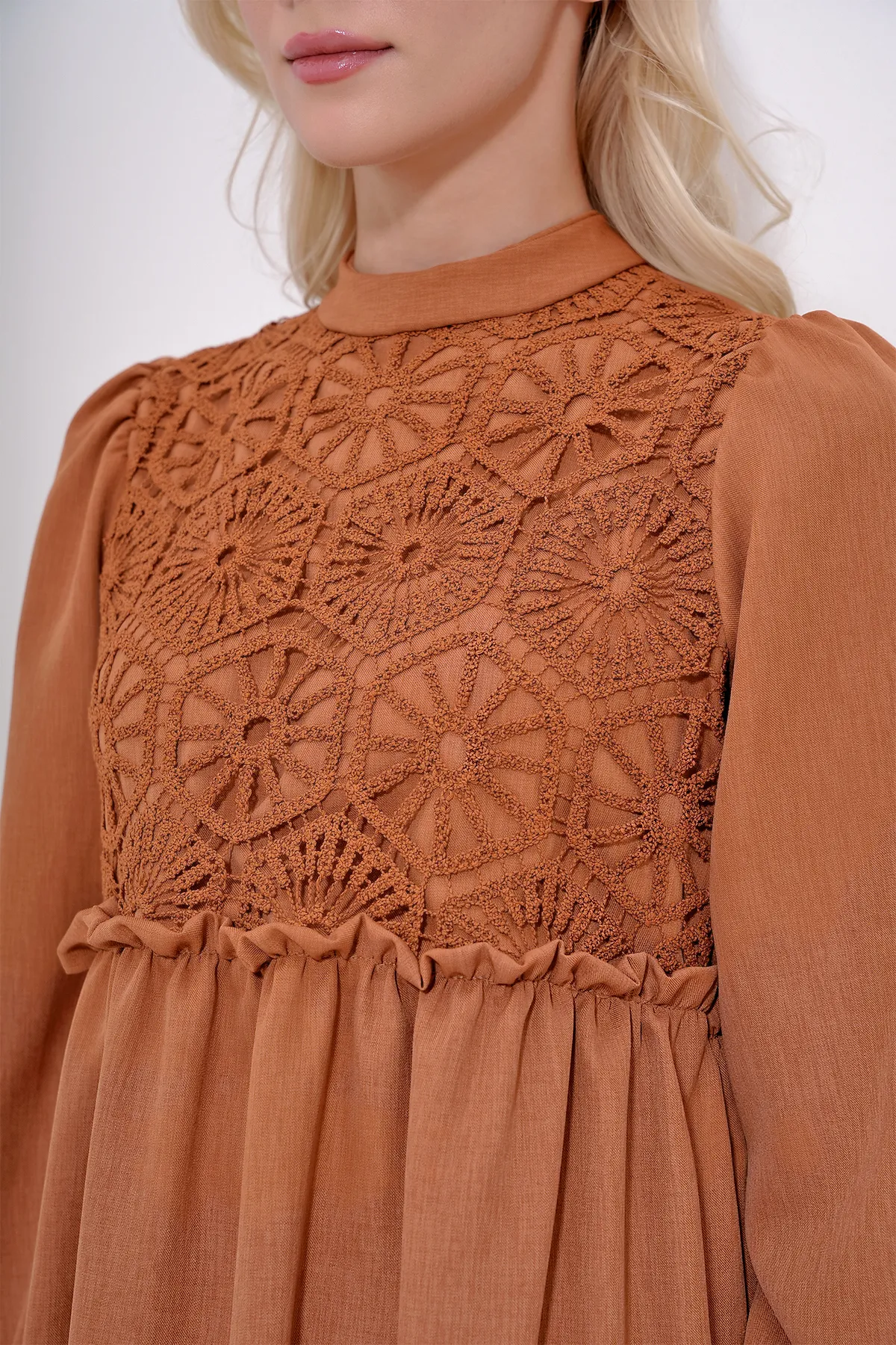 Trend Alaçatı Stili  Kleid - Braun - Midi