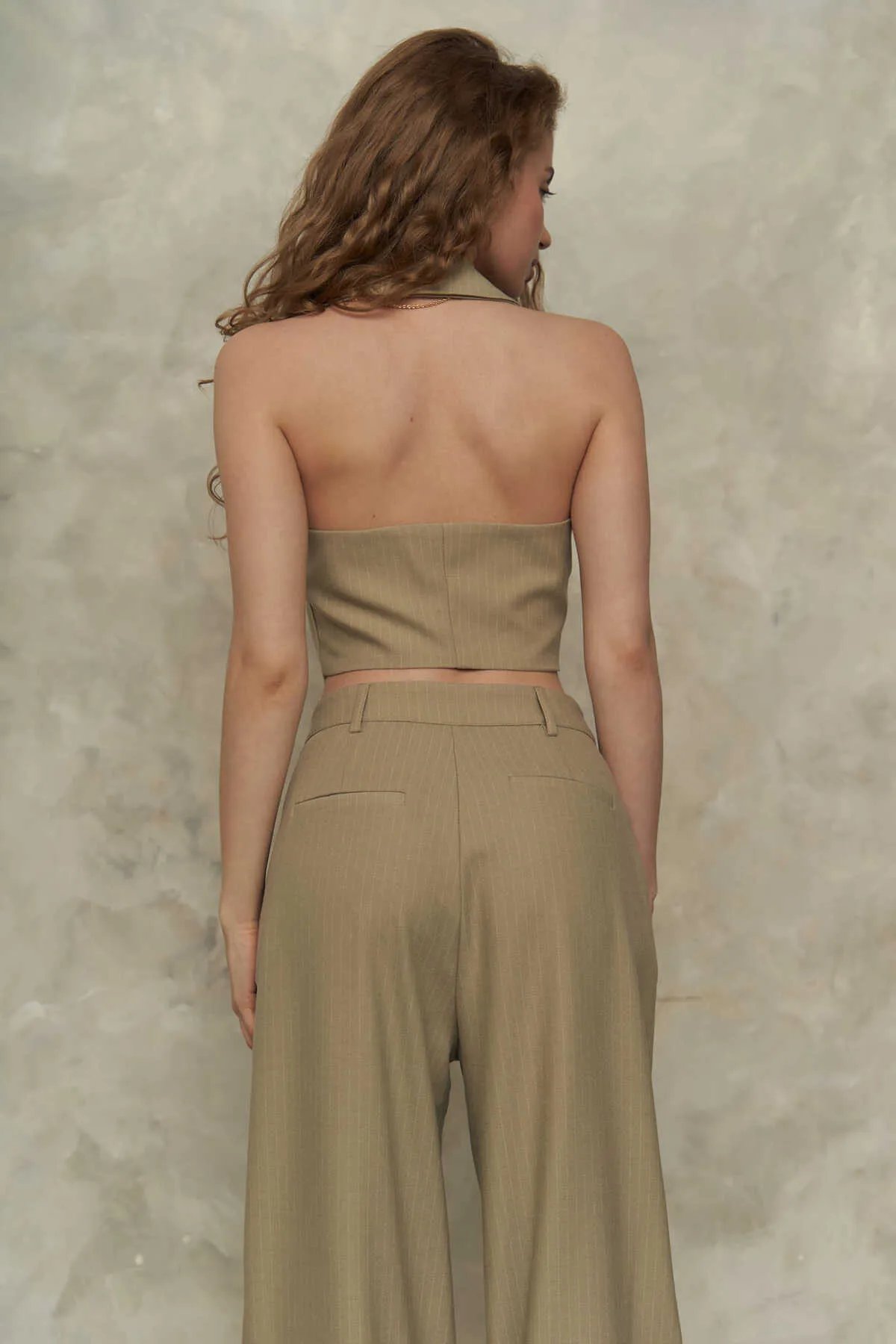 MAİ COLLECTİON  Rosali Olivgrünes Dreifach-Blazer-Jacken-Set