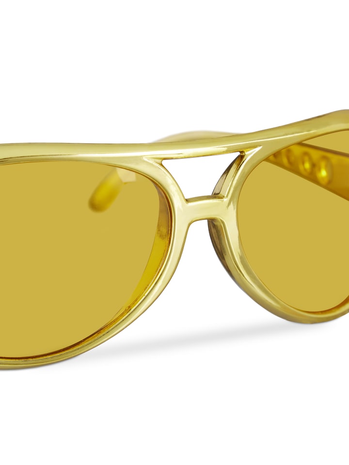 relaxdays Rapper Brille in Gold günstig kaufen onesize