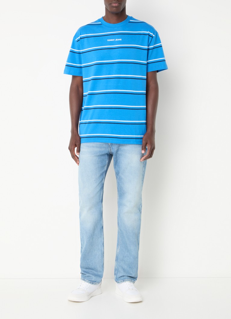 Tricou cu dungi și logo Tommy Hilfiger