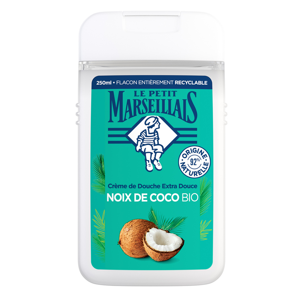 le petit marseillais Gel Douche Crème - Les P'tits Bonheurs - Beurre de Coco 250 ml Gel douche
