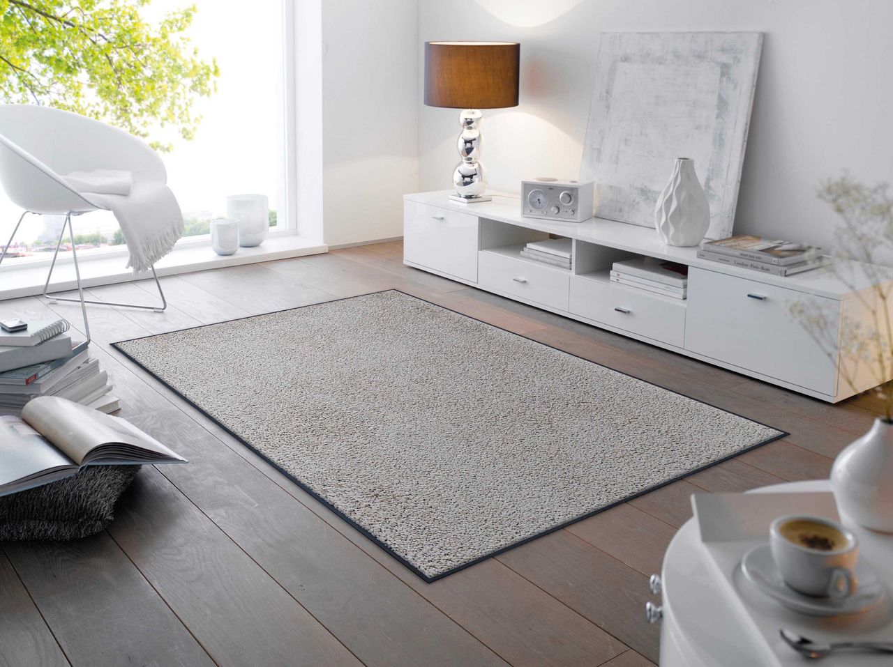 Fuma Rutschfeste Fußmatte Cool Grey 180 x 120 cm