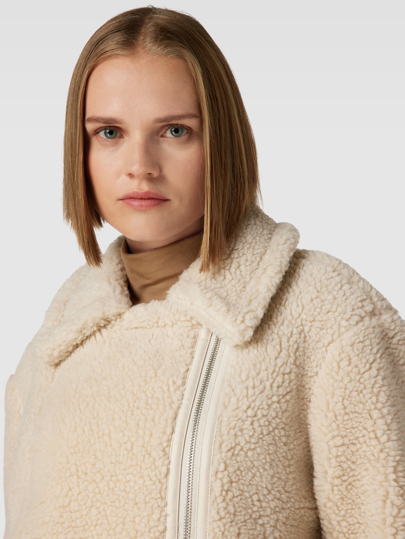 Jacke aus Teddyfell Modell 'NADIA' in offwhite