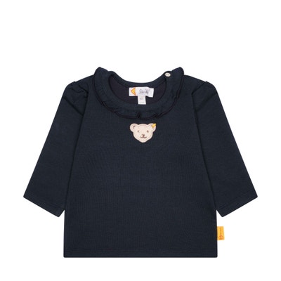 T-Shirt langarm, dunkelblau für Mädchen