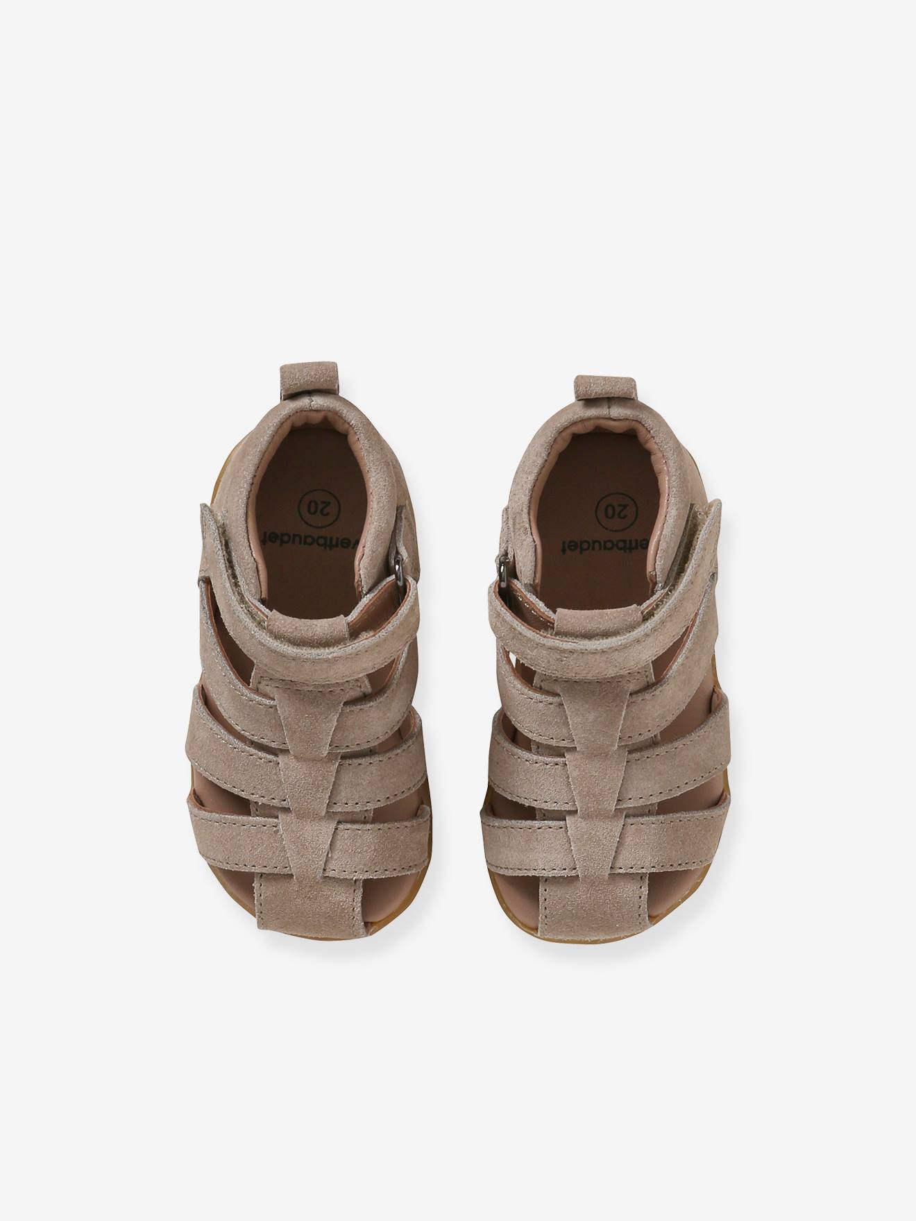 Vertbaudet Jungen Baby Lauflern-Sandalen - braun
