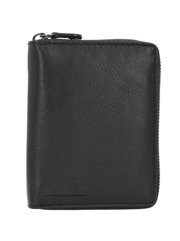 Greenburry Oily Tumbled Geldbörse Leder 10,5 cm in black günstig kaufen onesize