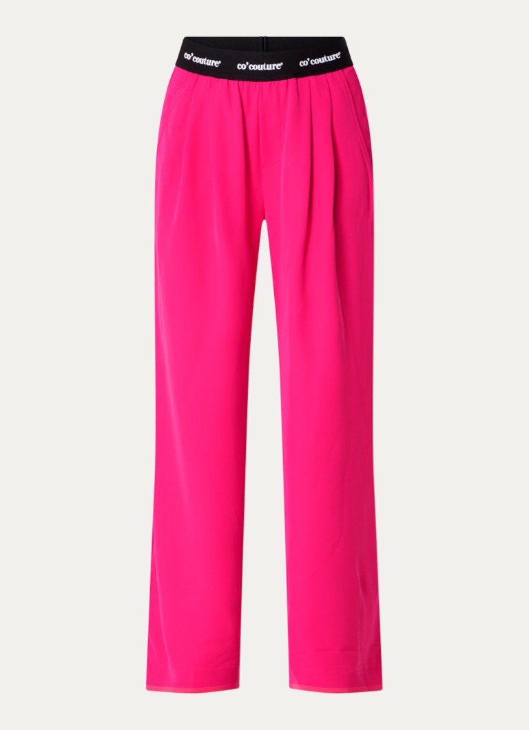 Pantaloni a vita alta e gamba larga Co'Couture Amina con fascia logo