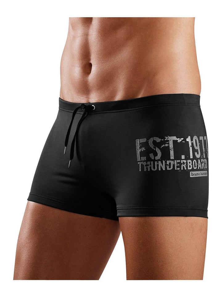 Bruno Banani Boxer-Badehose in schwarz günstig kaufen
