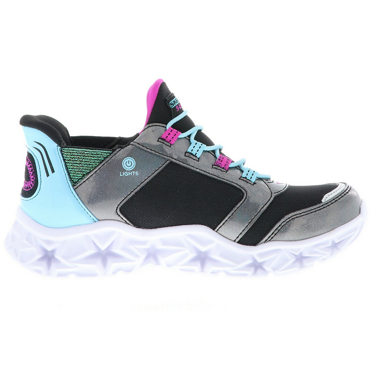 303701L/BKMT S Lights-Galaxy Lights-Bright Cosmic Kinder Mädchen Sneaker Turnschuhe Halbschuhe schwarz/mehrfarbig