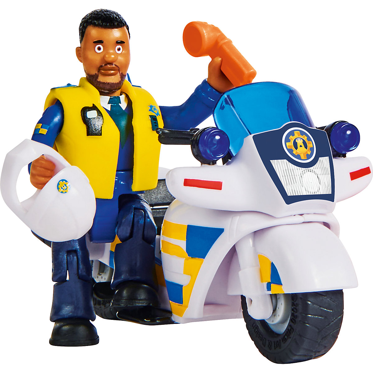 Feuerwehrmann Sam Polizei Motorrad mit Figur