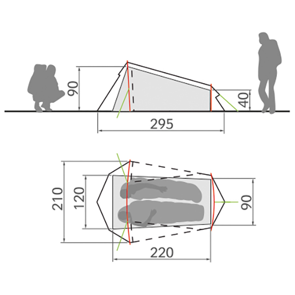 Vaude - Arco 1-2P - 1-Personen Zelt