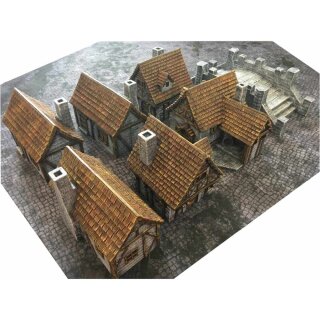 Urban Matz - Medieval Houses and Bridge Set (Prepainted)
