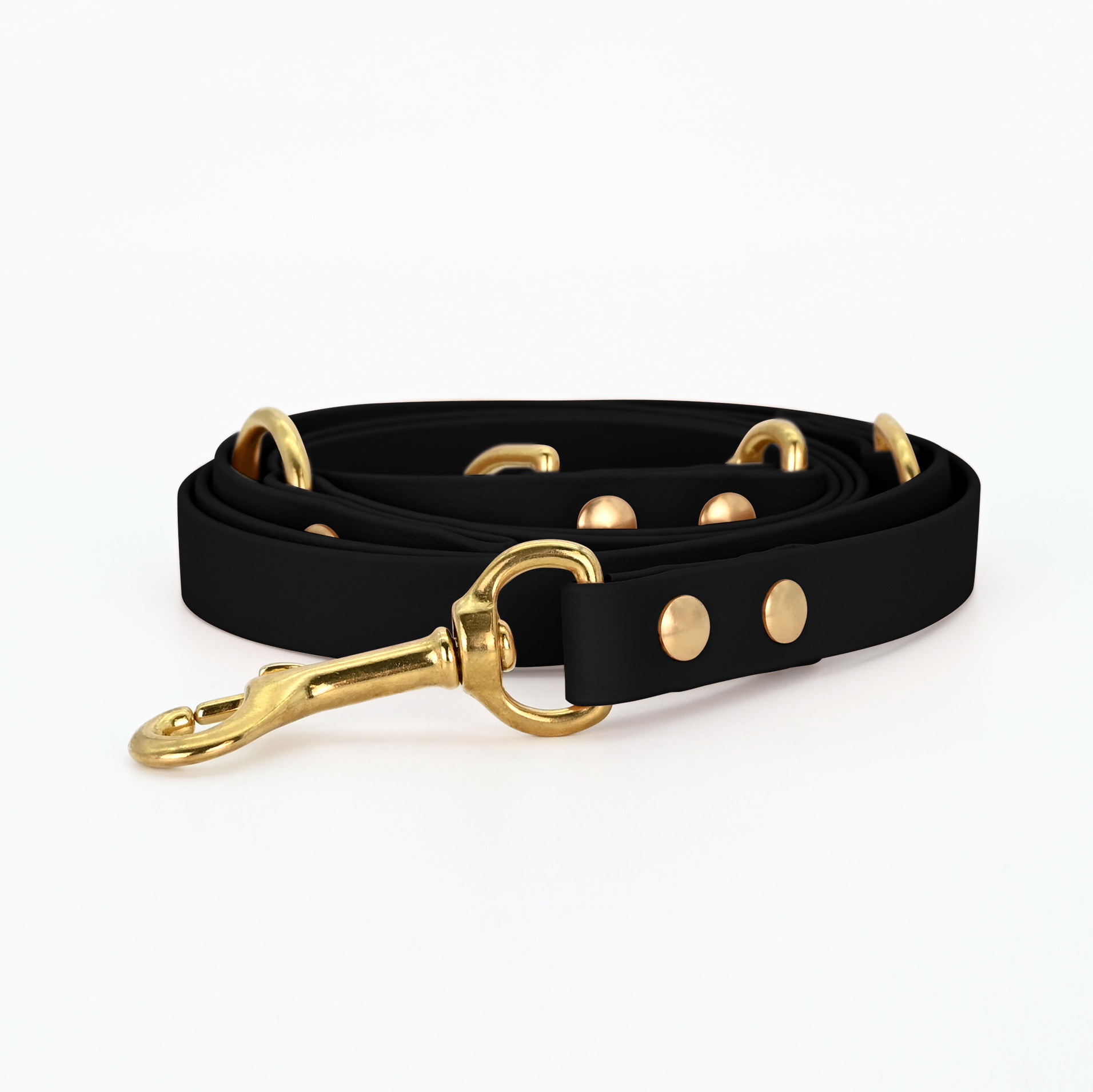 THE DOG IDEA Hundeleinen THE DOG IDEA Biothane Hundeleine Gold Schwarz