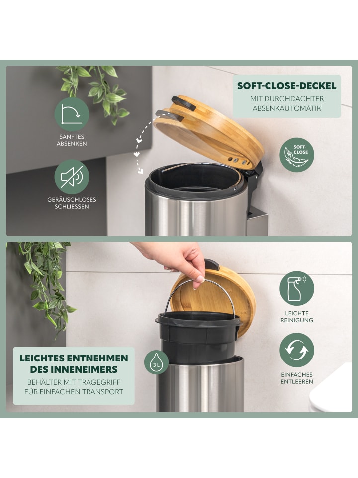 bremermann Wand-Kosmetikeimer 3L Edelstahl günstig kaufen onesize