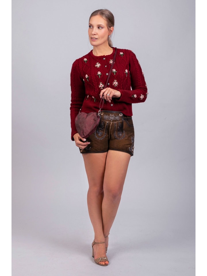 Edelnice Lederhose in dunkelbraun günstig kaufen