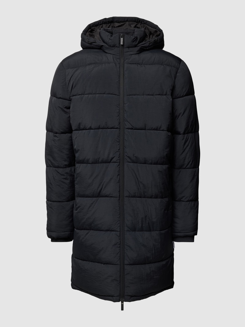 Steppmantel mit Kapuze Modell 'COOPER' in schwarz