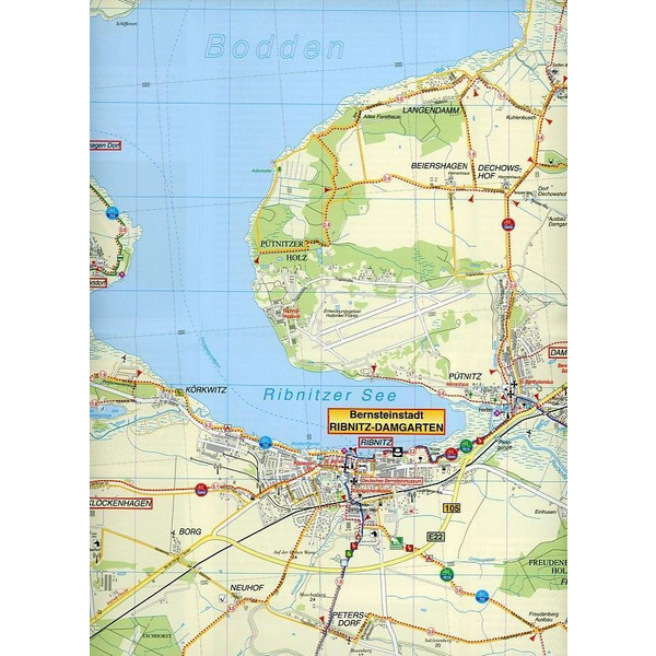 Ostseebad Graal-Müritz, Ribnitz-Damgarten und Umgebung Radwander- und Wanderkarte 1 : 35 000 - Wanderkarte