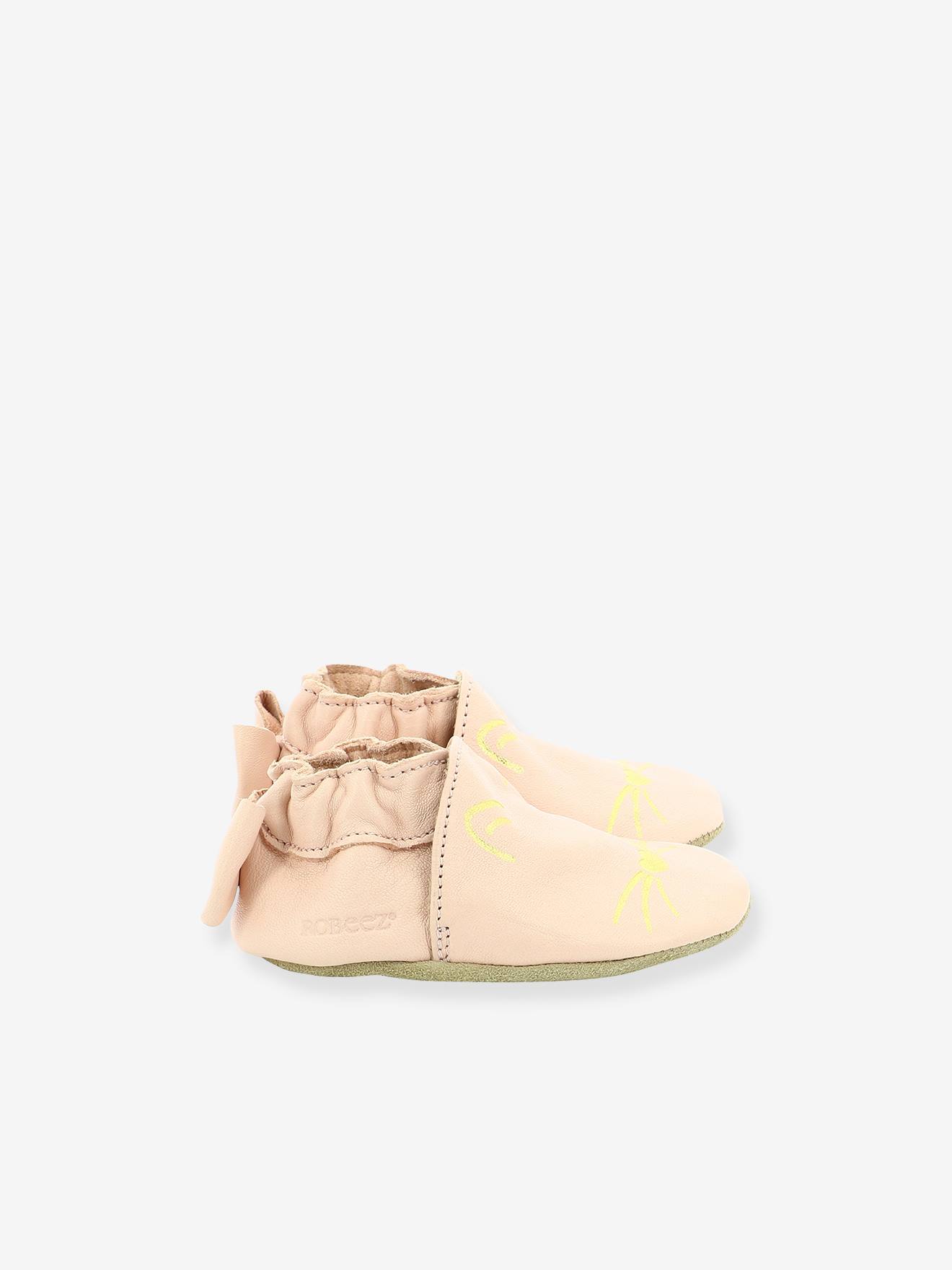 Chaussons Soft Soles Goldy Cat ROBEEZ© rose clair