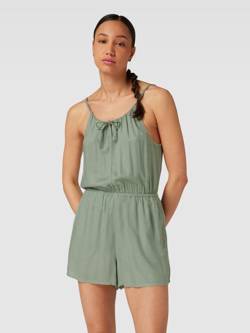 Playsuit mit Schlüsselloch-Ausschnitt Modell 'LEINA' in khaki