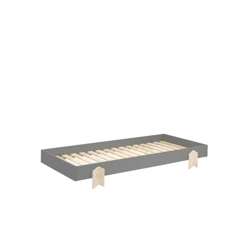 2 lits empilables 90x200cm Modulo gris