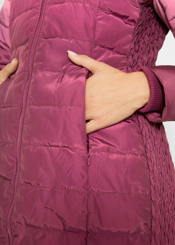 Steppjacke mit Farbverlauf und elastischem Einsatz seitlich