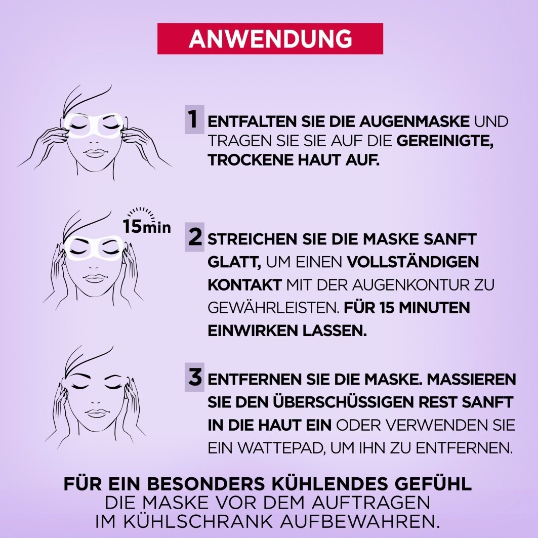 Filler Augenmaske mit Hyaluronsäure und Koffein