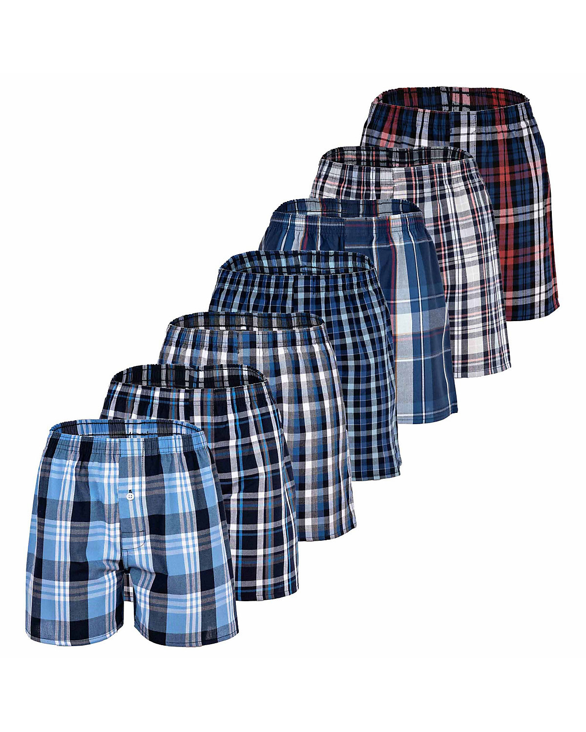Jungen Web-Boxershorts, 7er Pack - American Boxer-Shorts, gemustert, Spar-Pack Boxershorts für Jungen