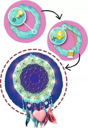 Bastelset DIY String Art Traumfänger - Bastelset für Kinder ab 8 Jahren