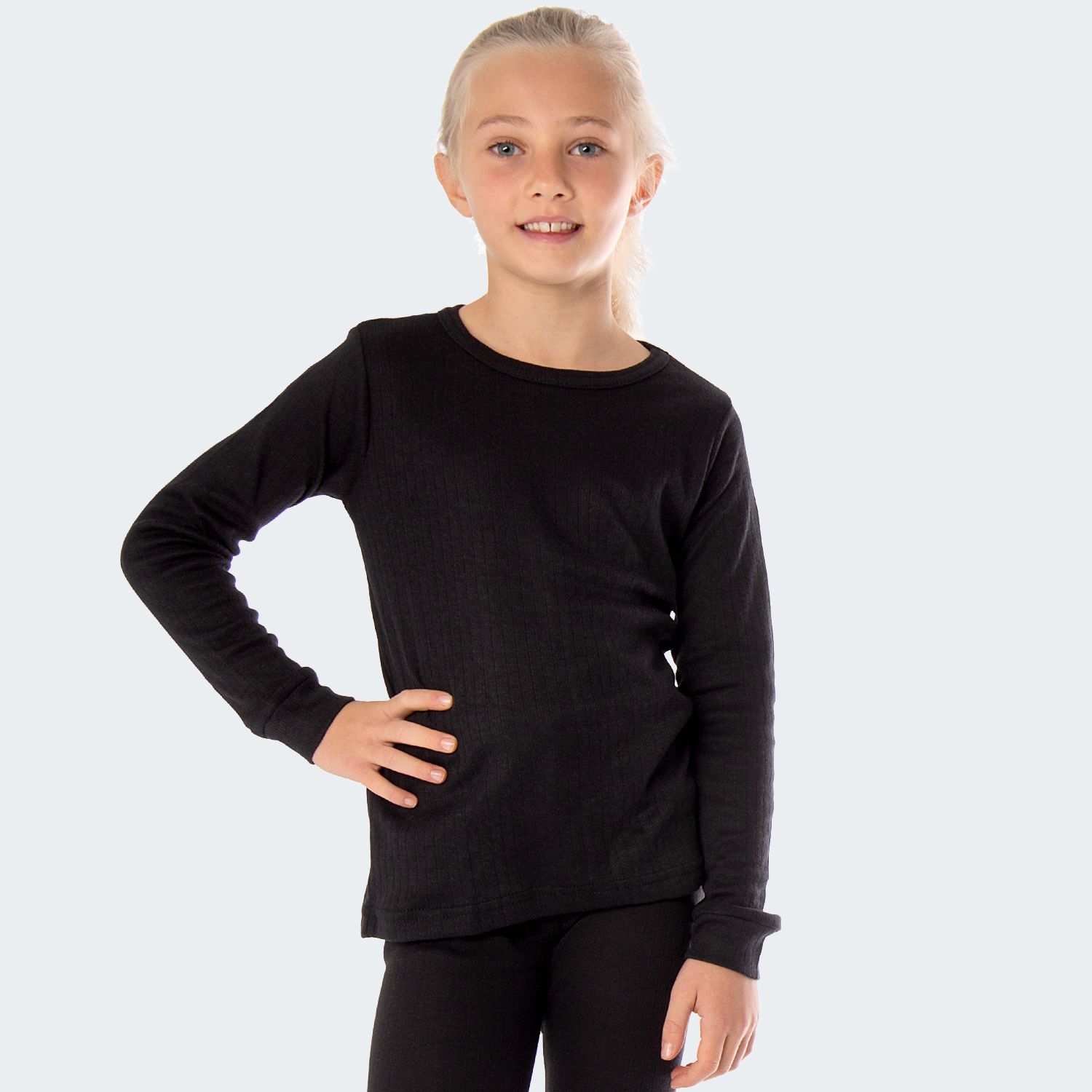 Black Snake Cuddle Creme/Schwarz 2-Pack Kinder Thermoshirt