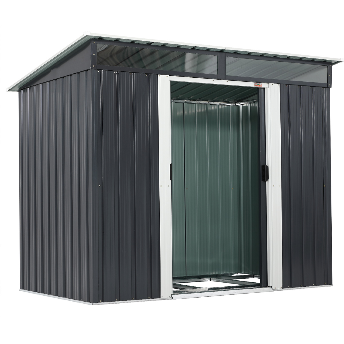 Casaria Gardebruk® Geräteschuppen Anthrazit Metall 196x122x180cm