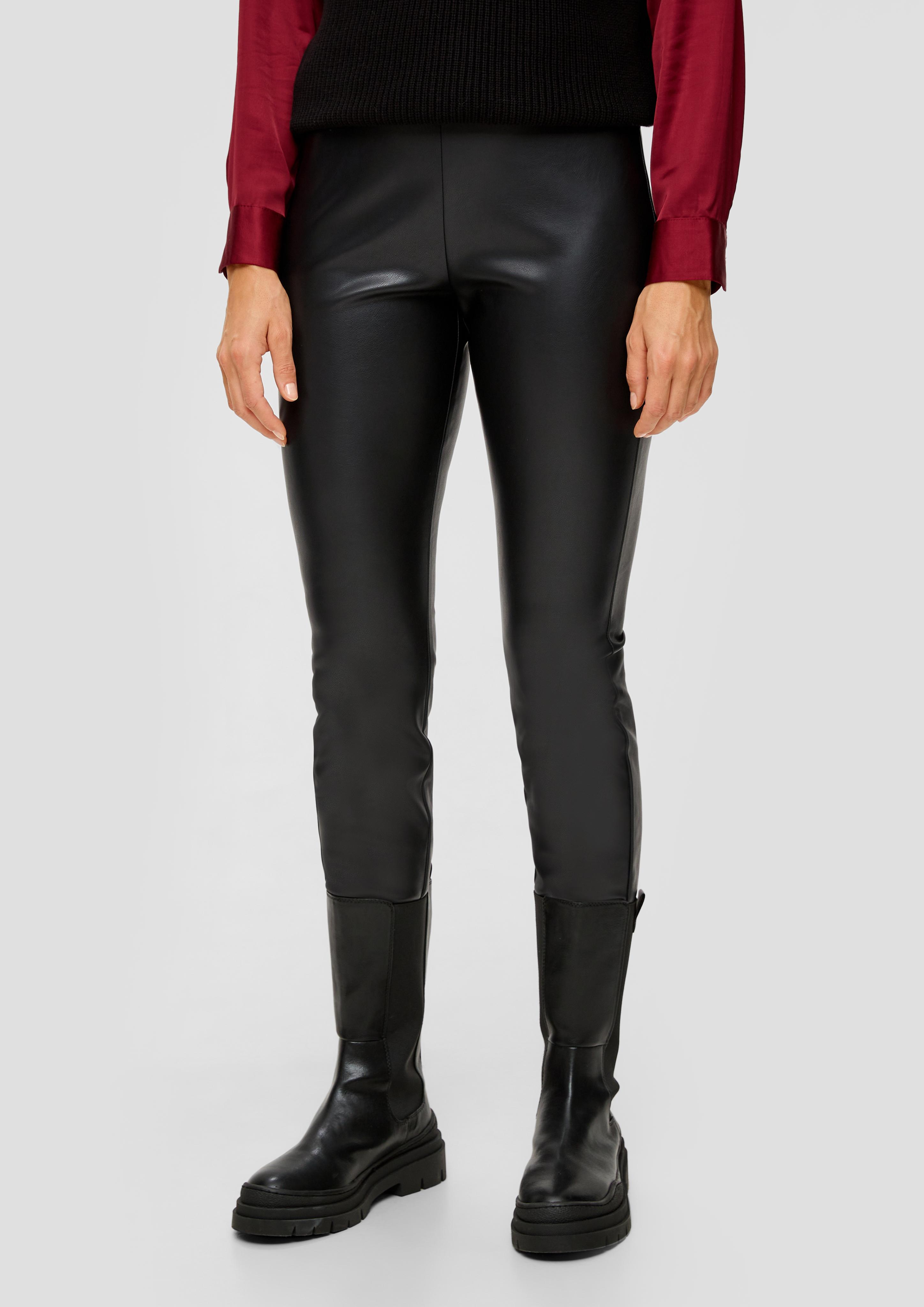 Extra Slim: Leggings in Leder-Optik  2139356-9999