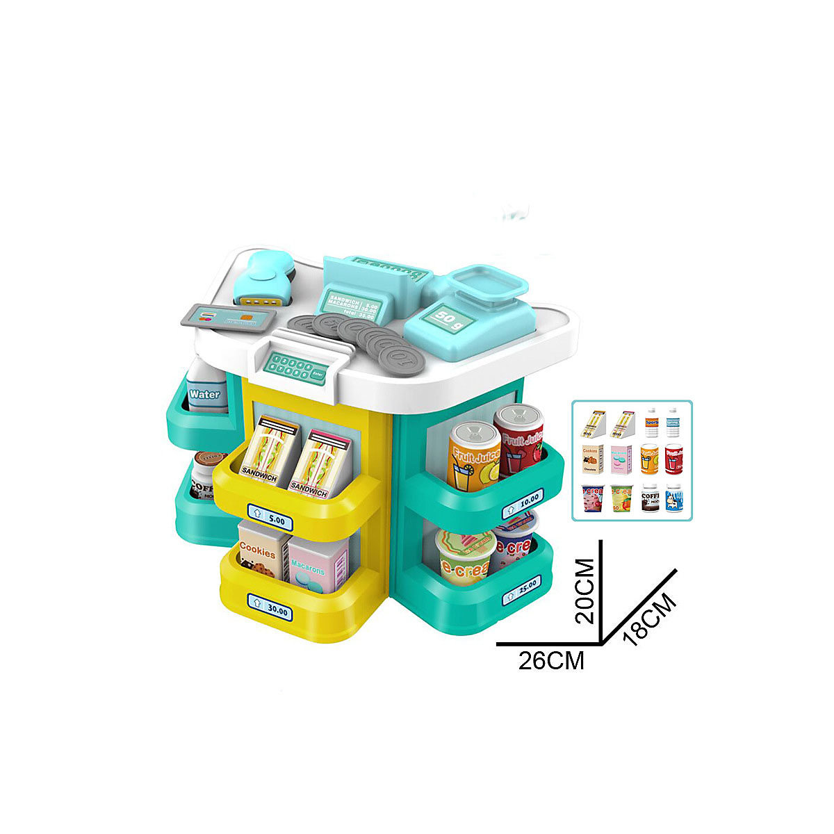 Simulations-Supermarkt-Verkaufstheke für Kinder Simuliertes Spielhaus-Spielzeugset für Kinder