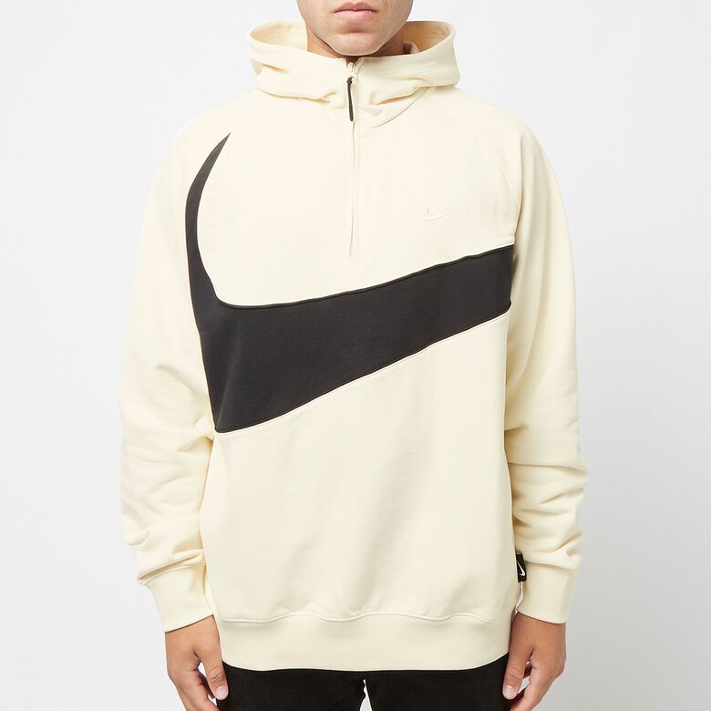 NIKE Swoosh Fleece Halfzip Hoodie coconut milk/black/coconut milk