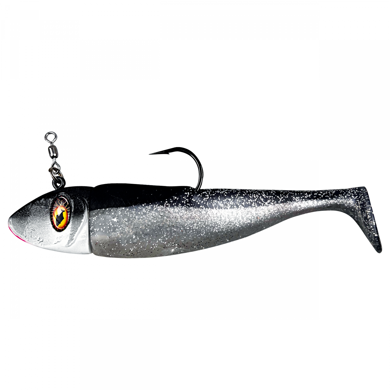 Eisele Softlure Tiefgänger mit Switchkopf (Schwarz/Weiß)